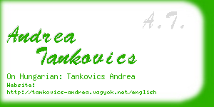 andrea tankovics business card